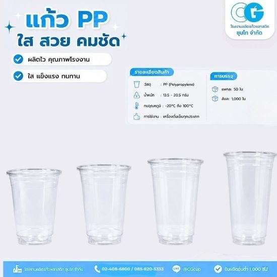 โรงงานผลิตแก้วพลาสติกPP